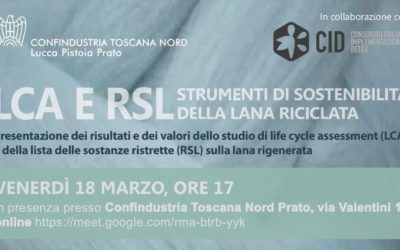 LCA & RSL nella lana rigenerata – 18 marzo Confindustria Toscana Nord